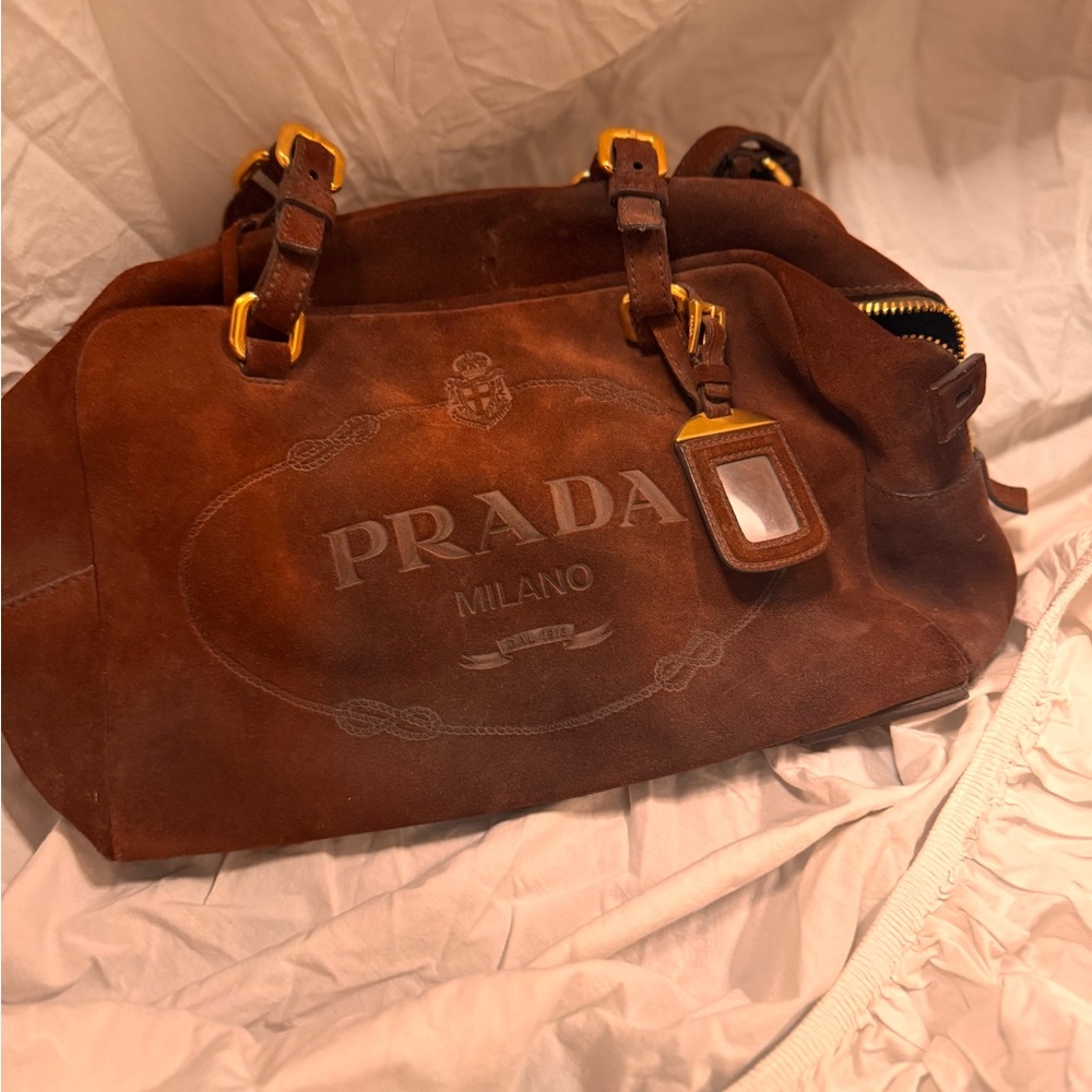 Prada Brown Suede purse